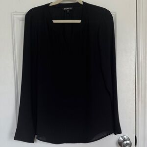 Express Women's Long-Sleeved Sheer Popover Blouse